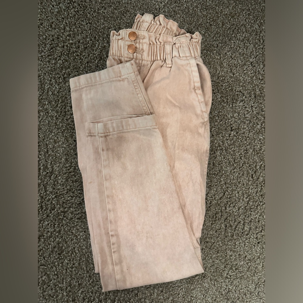 Pink Acid Wash Jeans